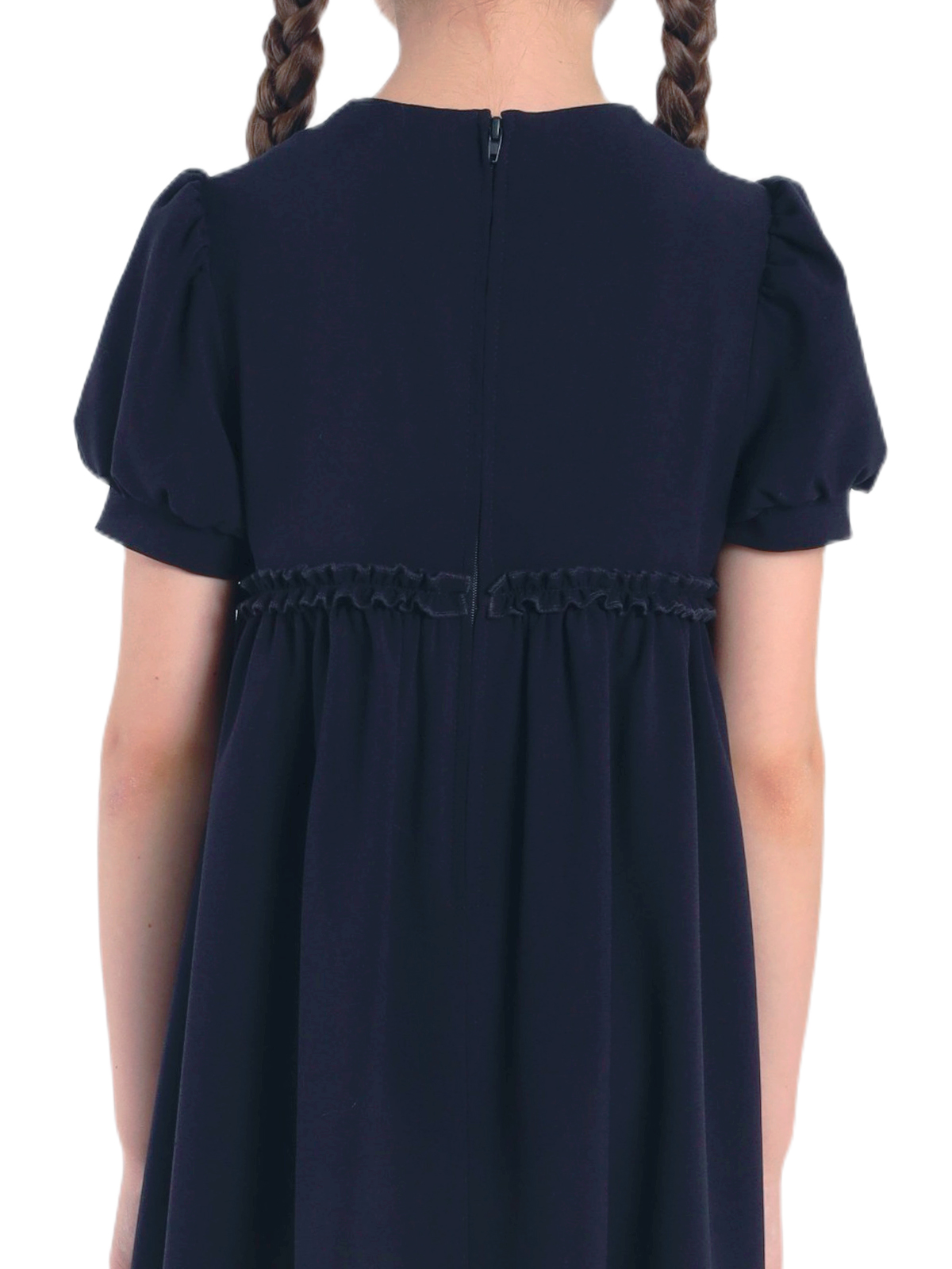 Предзаказ |  О77375 Платье дев. 134-68 синий  | Детская одежда оптом от производителя купить в Москве и по России ★★★  Оптовый магазин детской одежды «Карамелли»