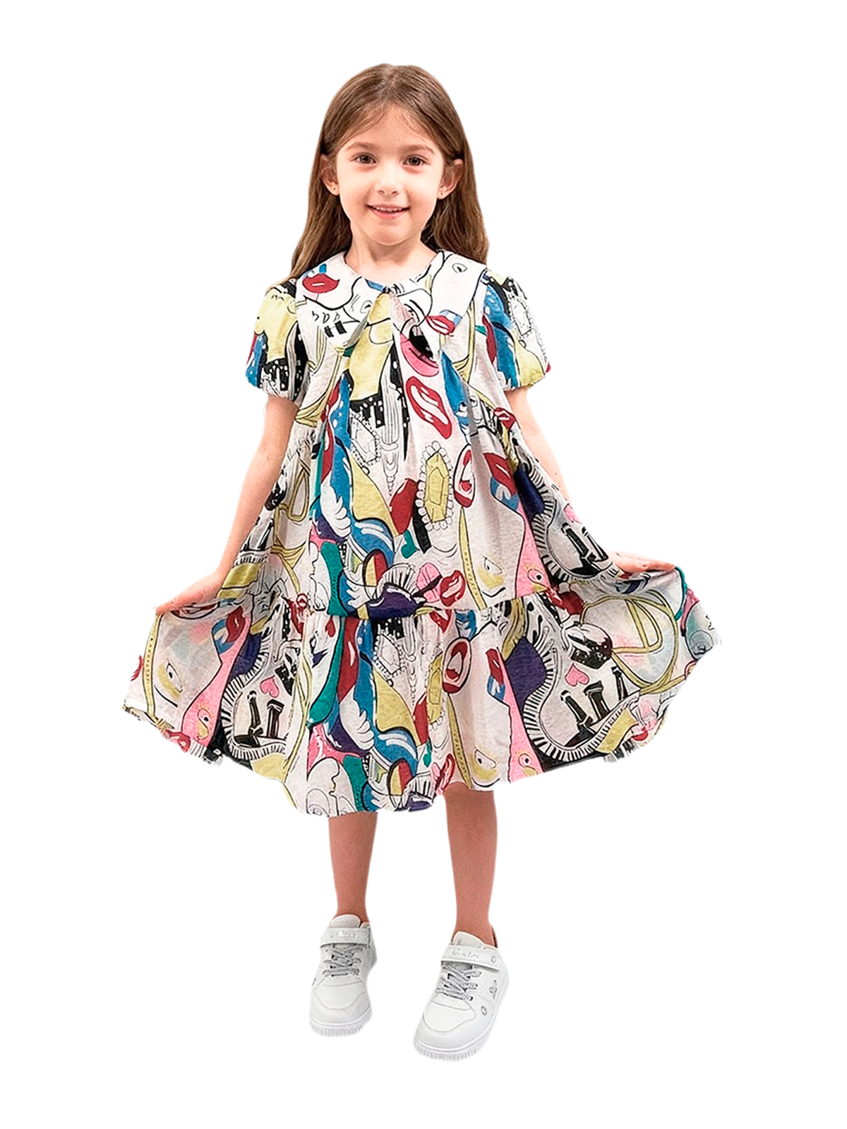 Платье для девочки О57230 | Детская одежда оптом от производителя купить в Москве и по России ★★★  Оптовый магазин детской одежды «Карамелли»