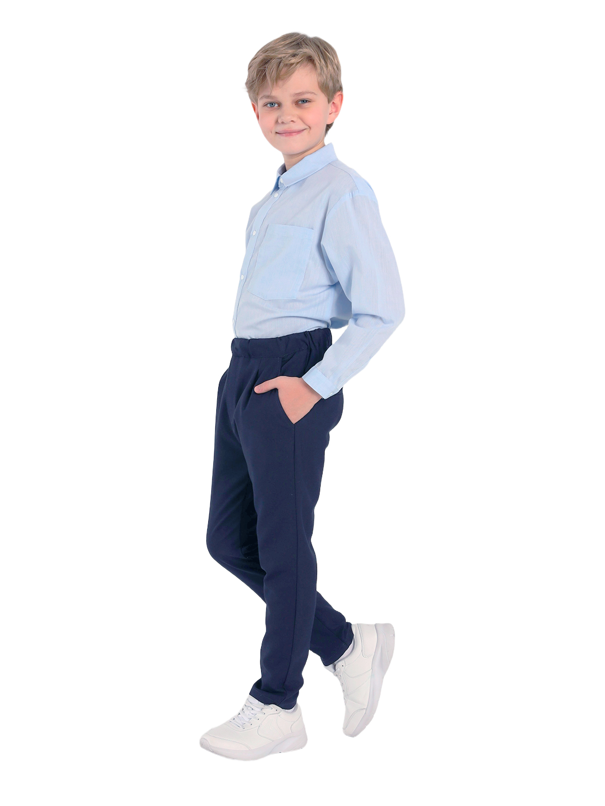 Школьные брюки для мальчика О14494 | Детская одежда оптом от производителя купить в Москве и по России ★★★  Оптовый магазин детской одежды «Карамелли»