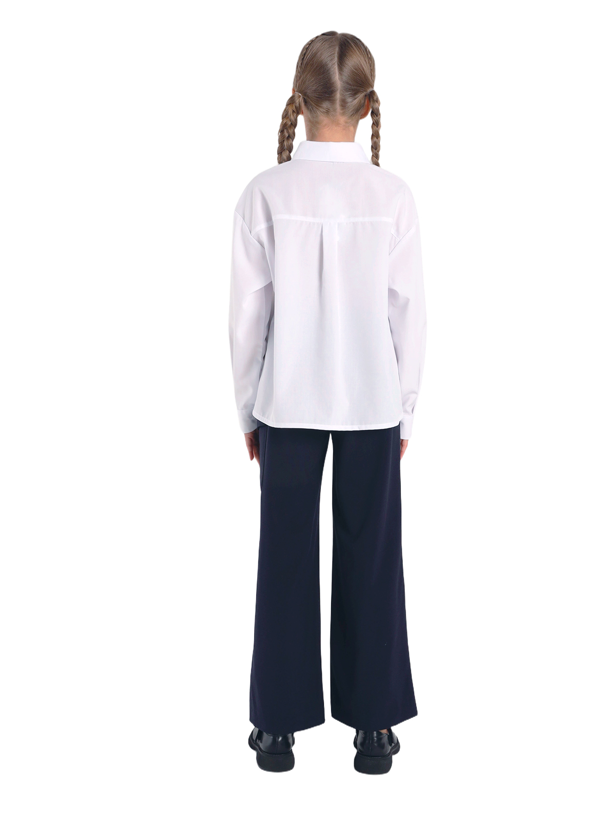 Школьная блузка для девочки О77025 | Детская одежда оптом от производителя купить в Москве и по России ★★★  Оптовый магазин детской одежды «Карамелли»