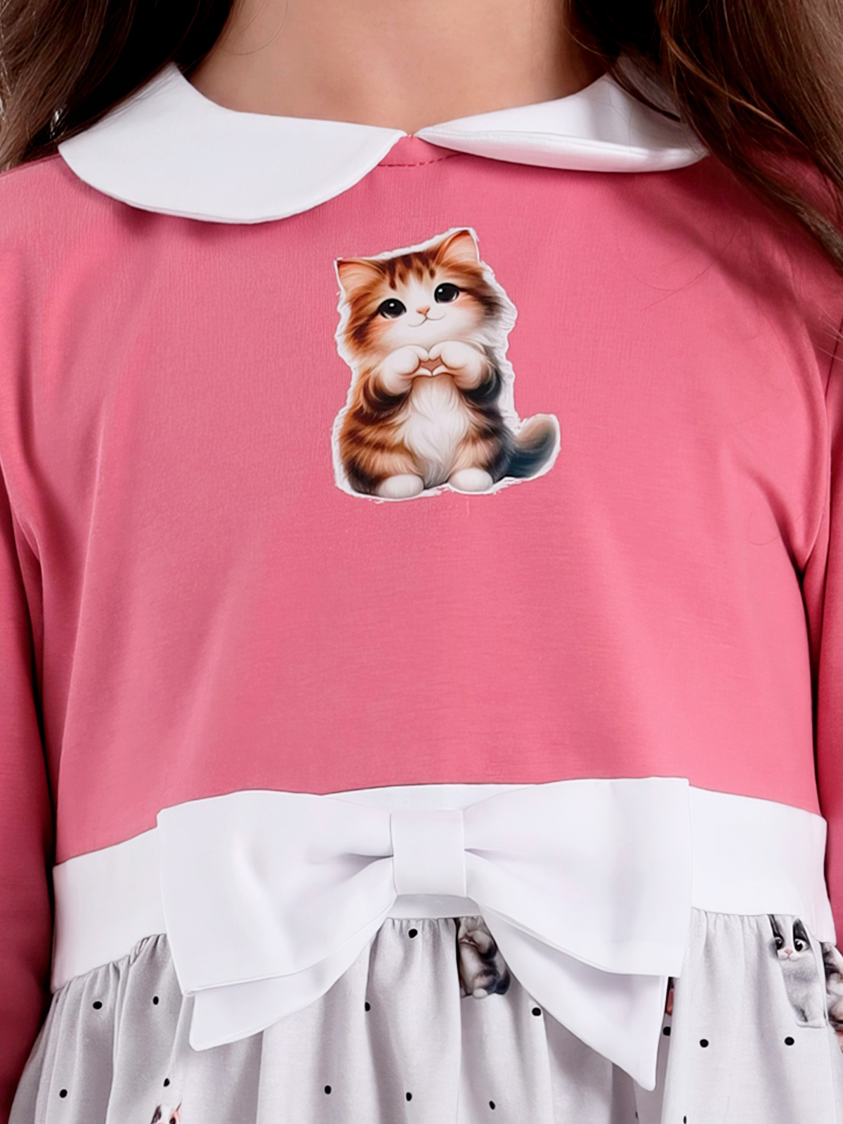 Платье для девочки О56783 | Детская одежда оптом от производителя купить в Москве и по России ★★★  Оптовый магазин детской одежды «Карамелли»