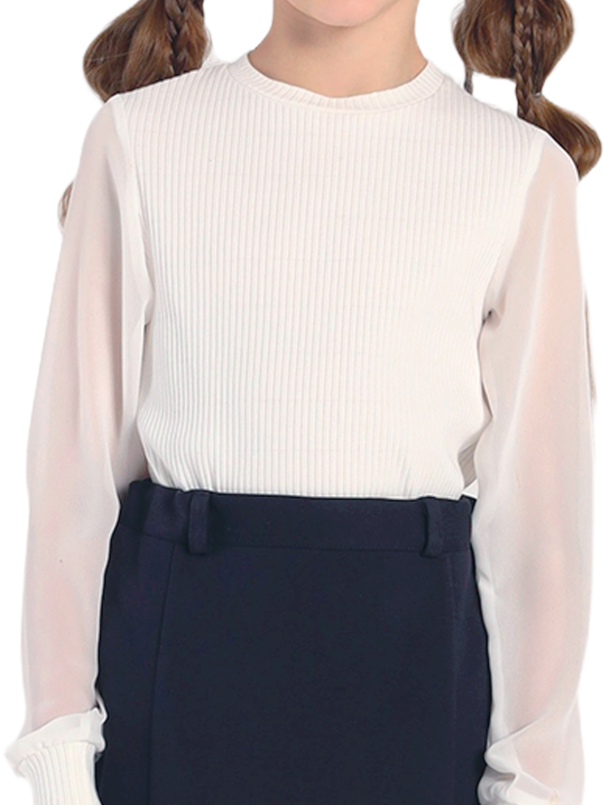 Школьная блузка для девочки О76542 | Детская одежда оптом от производителя купить в Москве и по России ★★★  Оптовый магазин детской одежды «Карамелли»