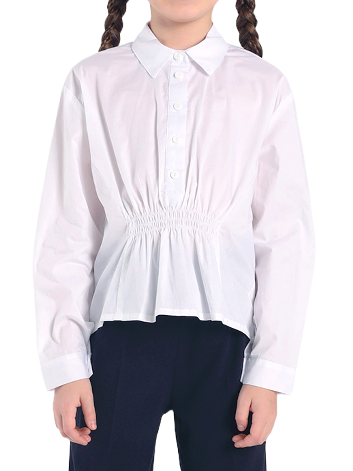 Школьная блузка для девочки О76983 | Детская одежда оптом от производителя купить в Москве и по России ★★★  Оптовый магазин детской одежды «Карамелли»