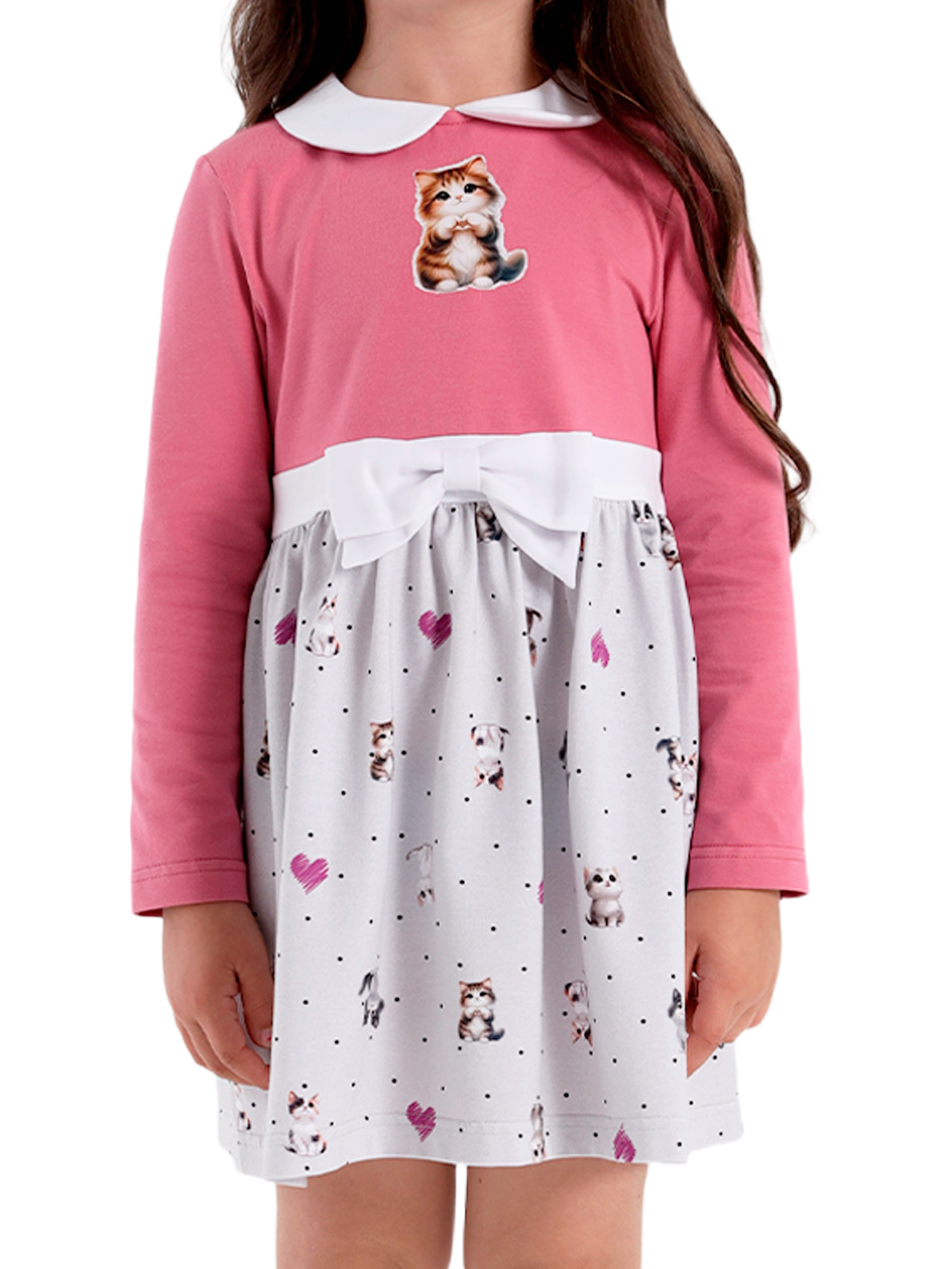 Платье для девочки О56783 | Детская одежда оптом от производителя купить в Москве и по России ★★★  Оптовый магазин детской одежды «Карамелли»