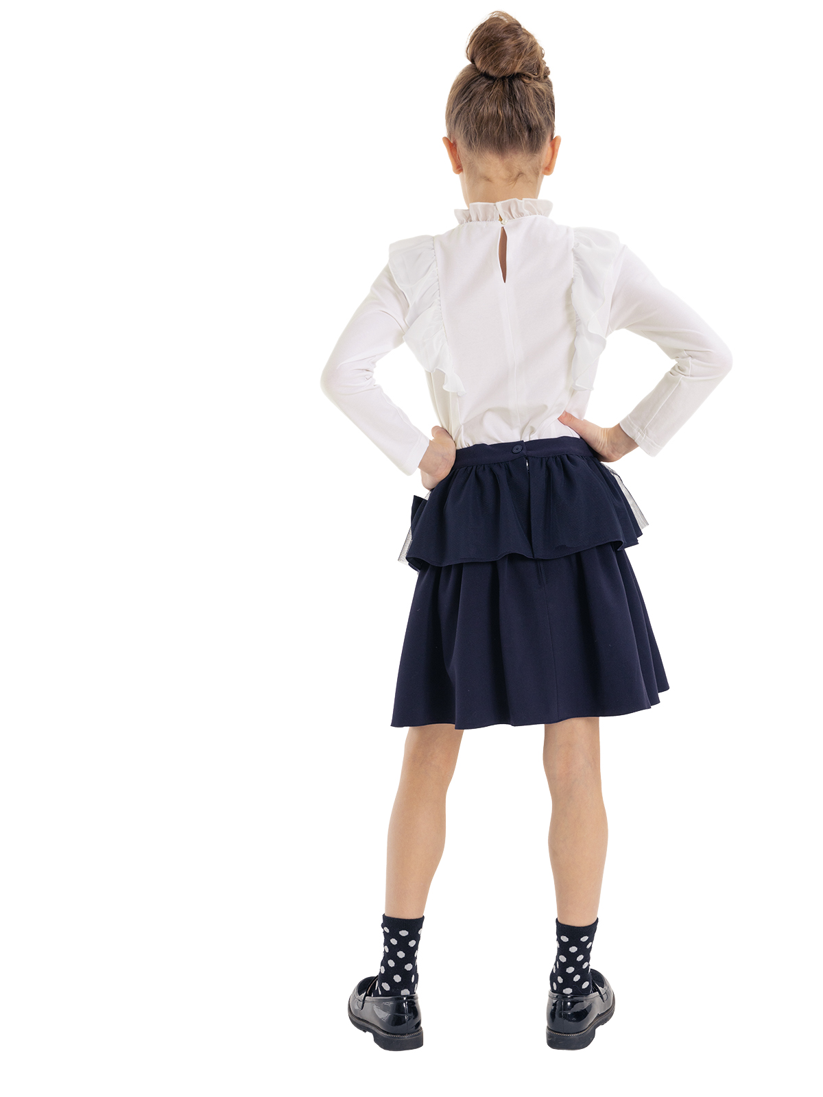 Школьный джемпер для девочки О76054 | Детская одежда оптом от производителя купить в Москве и по России ★★★  Оптовый магазин детской одежды «Карамелли»