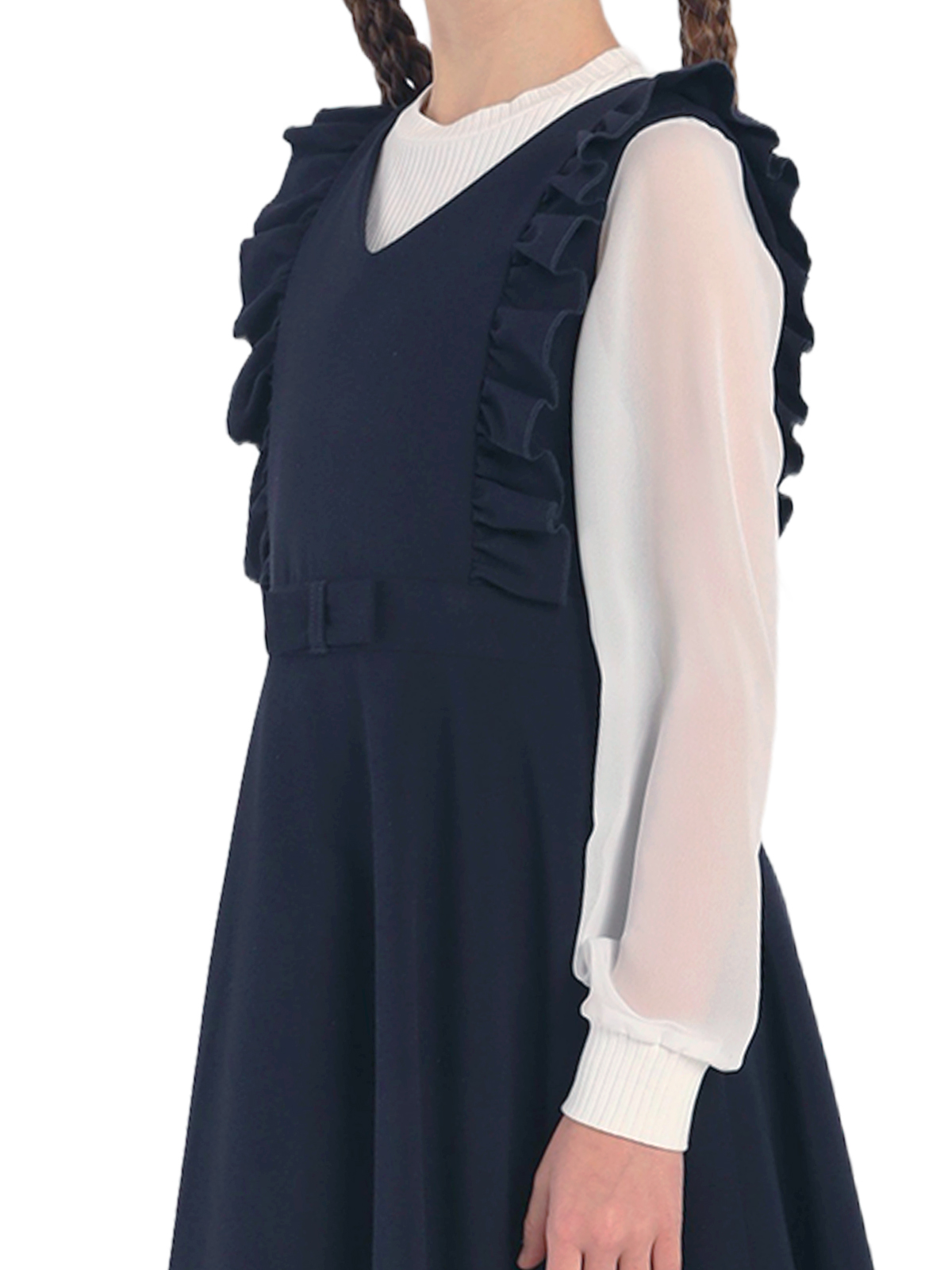 Школьный сарафан для девочки О77038 | Детская одежда оптом от производителя купить в Москве и по России ★★★  Оптовый магазин детской одежды «Карамелли»