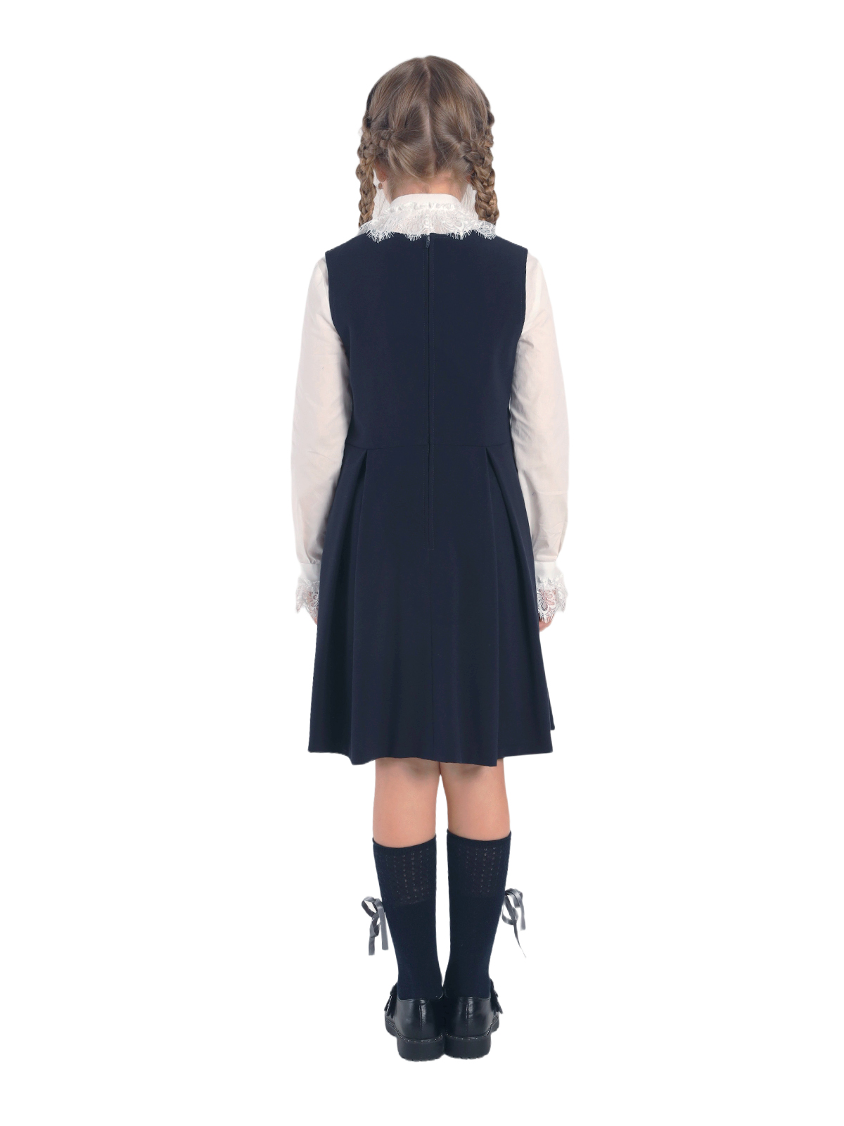 Школьный сарафан для девочки О77040 | Детская одежда оптом от производителя купить в Москве и по России ★★★  Оптовый магазин детской одежды «Карамелли»