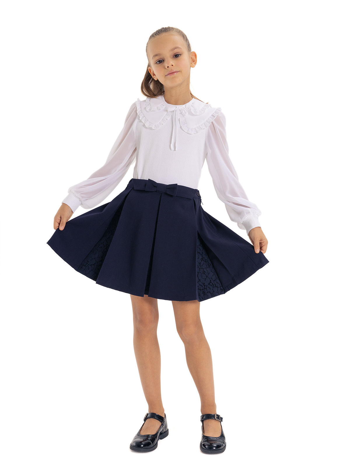 Школьная юбка для девочки О76097 | Детская одежда оптом от производителя купить в Москве и по России ★★★  Оптовый магазин детской одежды «Карамелли»