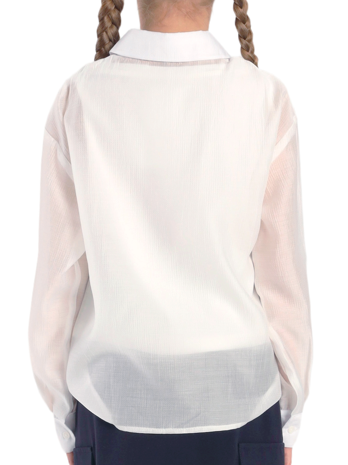 Школьная блузка для девочки О77062 | Детская одежда оптом от производителя купить в Москве и по России ★★★  Оптовый магазин детской одежды «Карамелли»