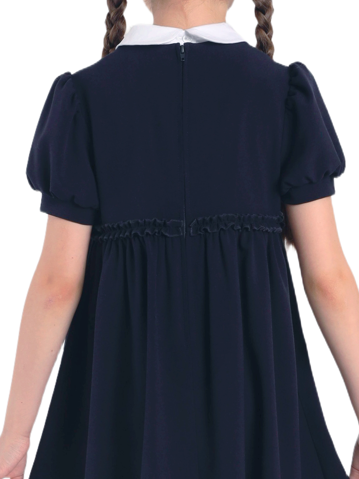 Предзаказ |  О77375 Платье дев. 134-68 синий  | Детская одежда оптом от производителя купить в Москве и по России ★★★  Оптовый магазин детской одежды «Карамелли»