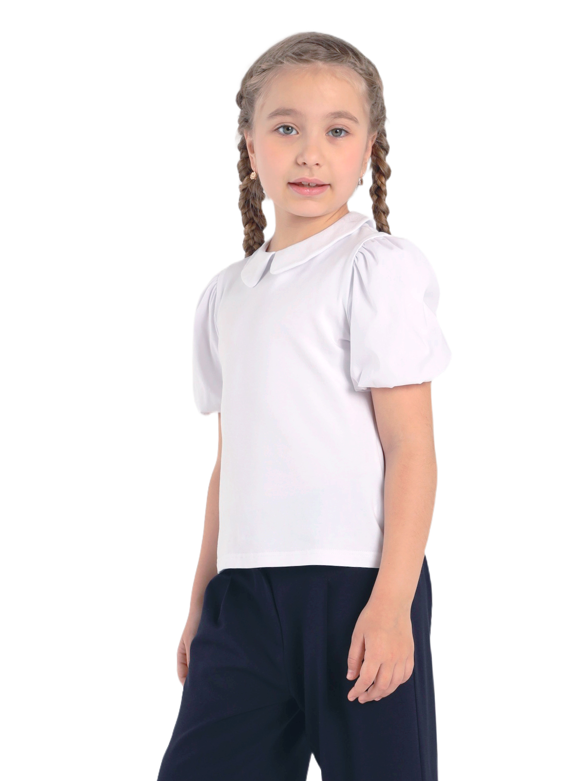 Школьная блузка для девочки О76994 | Детская одежда оптом от производителя купить в Москве и по России ★★★  Оптовый магазин детской одежды «Карамелли»