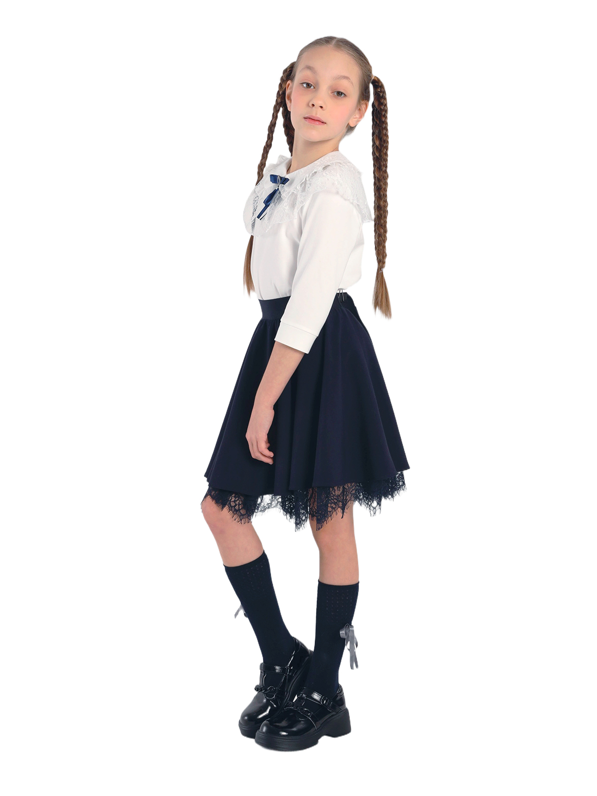 Школьная юбка для девочки О74886 | Детская одежда оптом от производителя купить в Москве и по России ★★★  Оптовый магазин детской одежды «Карамелли»