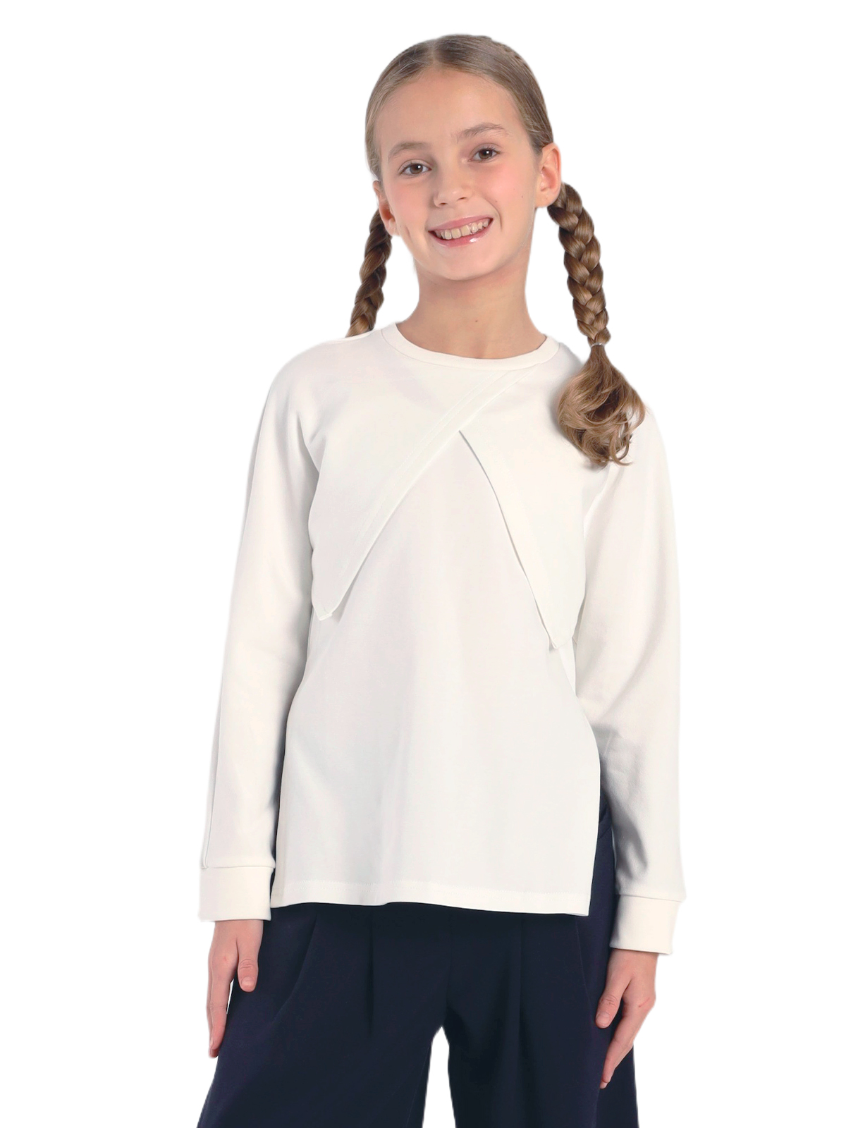 Школьный джемпер для девочки О77001 | Детская одежда оптом от производителя купить в Москве и по России ★★★  Оптовый магазин детской одежды «Карамелли»