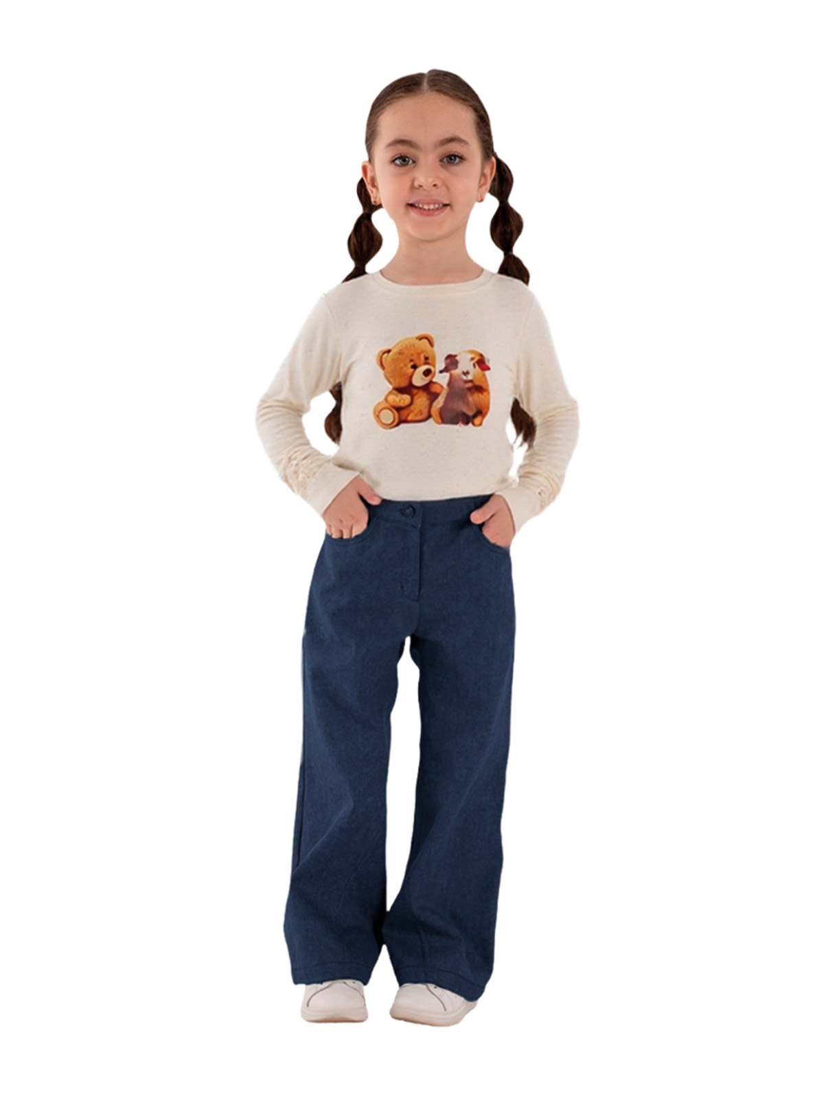 Брюки для девочки О67093 | Детская одежда оптом от производителя купить в Москве и по России ★★★  Оптовый магазин детской одежды «Карамелли»