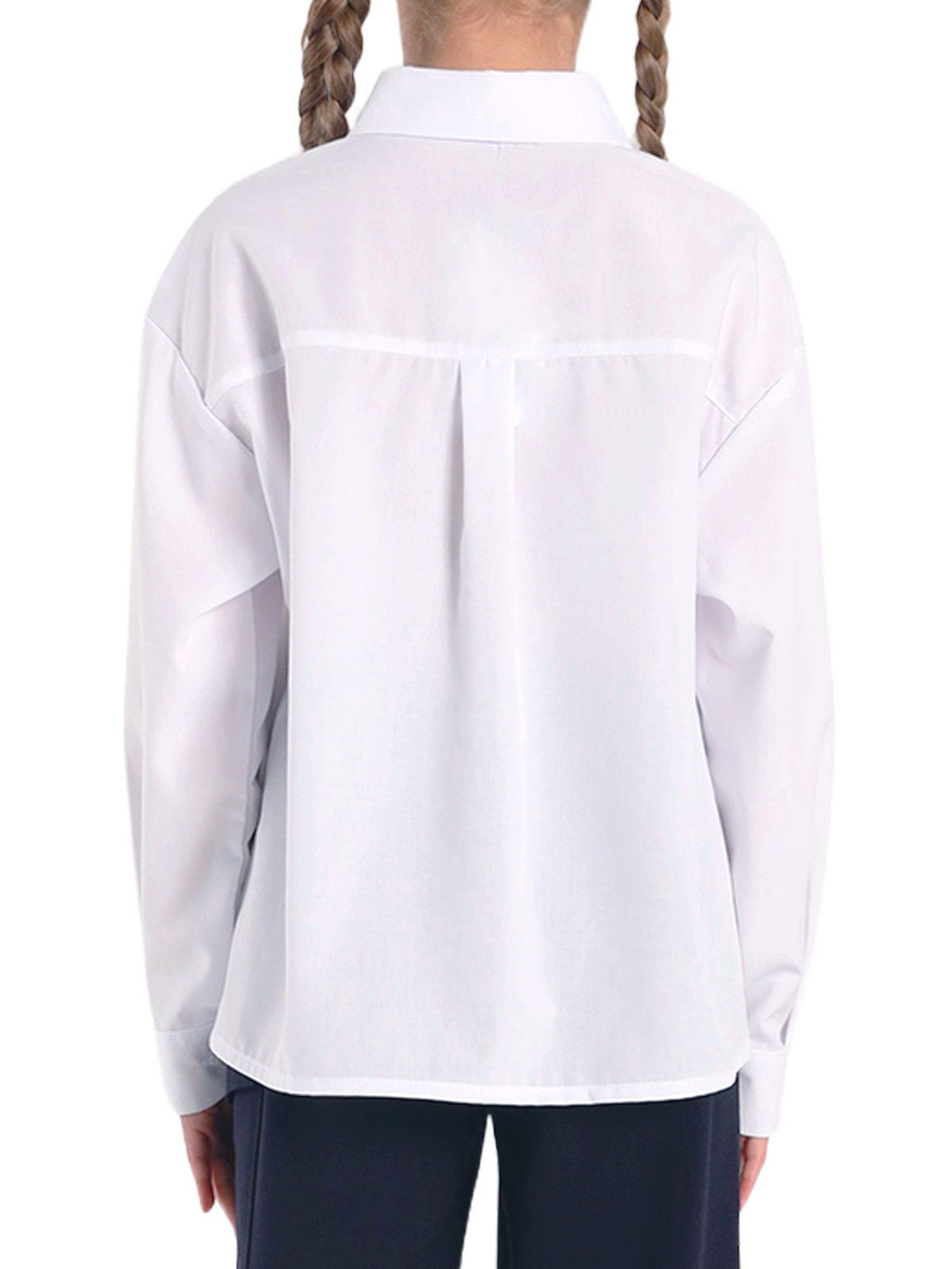 Школьная блузка для девочки О77025 | Детская одежда оптом от производителя купить в Москве и по России ★★★  Оптовый магазин детской одежды «Карамелли»