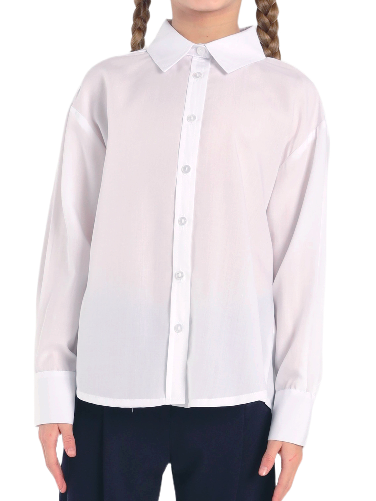 Школьная блузка для девочки О76457 | Детская одежда оптом от производителя купить в Москве и по России ★★★  Оптовый магазин детской одежды «Карамелли»