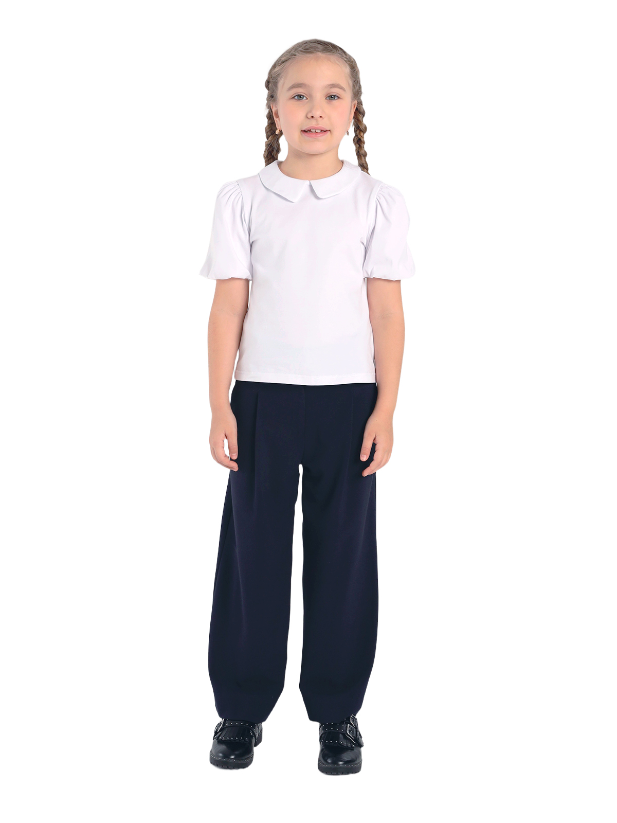 Школьная блузка для девочки О76994 | Детская одежда оптом от производителя купить в Москве и по России ★★★  Оптовый магазин детской одежды «Карамелли»