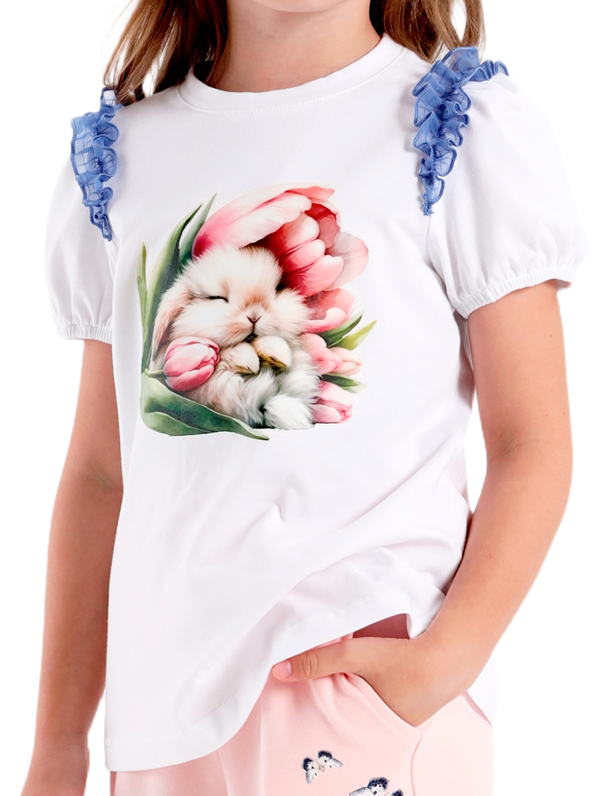 Блузка для девочки О57237 | Детская одежда оптом от производителя купить в Москве и по России ★★★  Оптовый магазин детской одежды «Карамелли»