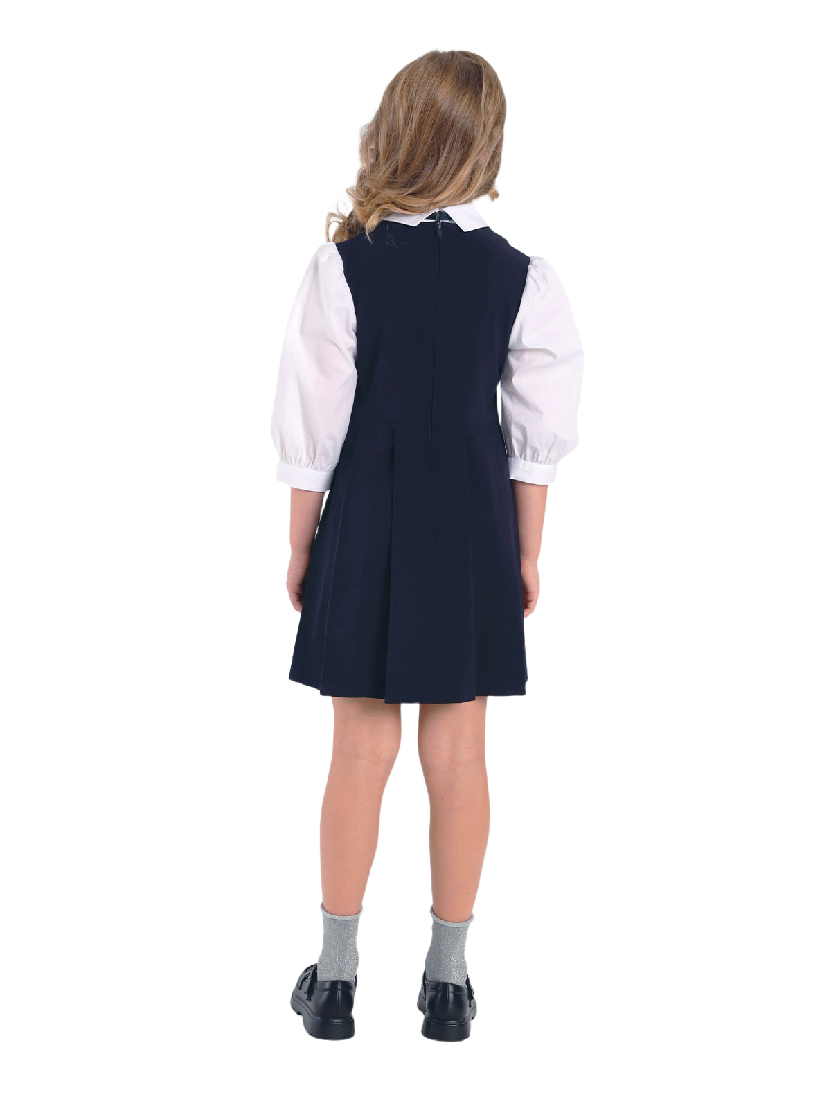 Предзаказ |  О77376 Платье дев. 134-68 синий  | Детская одежда оптом от производителя купить в Москве и по России ★★★  Оптовый магазин детской одежды «Карамелли»