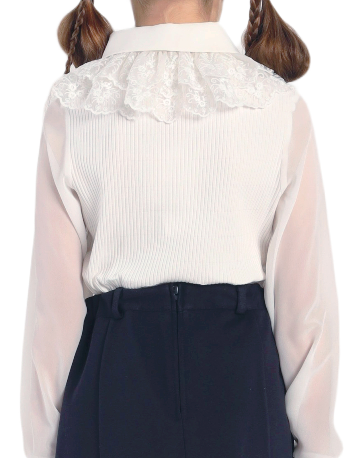 Школьная блузка для девочки О76542 | Детская одежда оптом от производителя купить в Москве и по России ★★★  Оптовый магазин детской одежды «Карамелли»