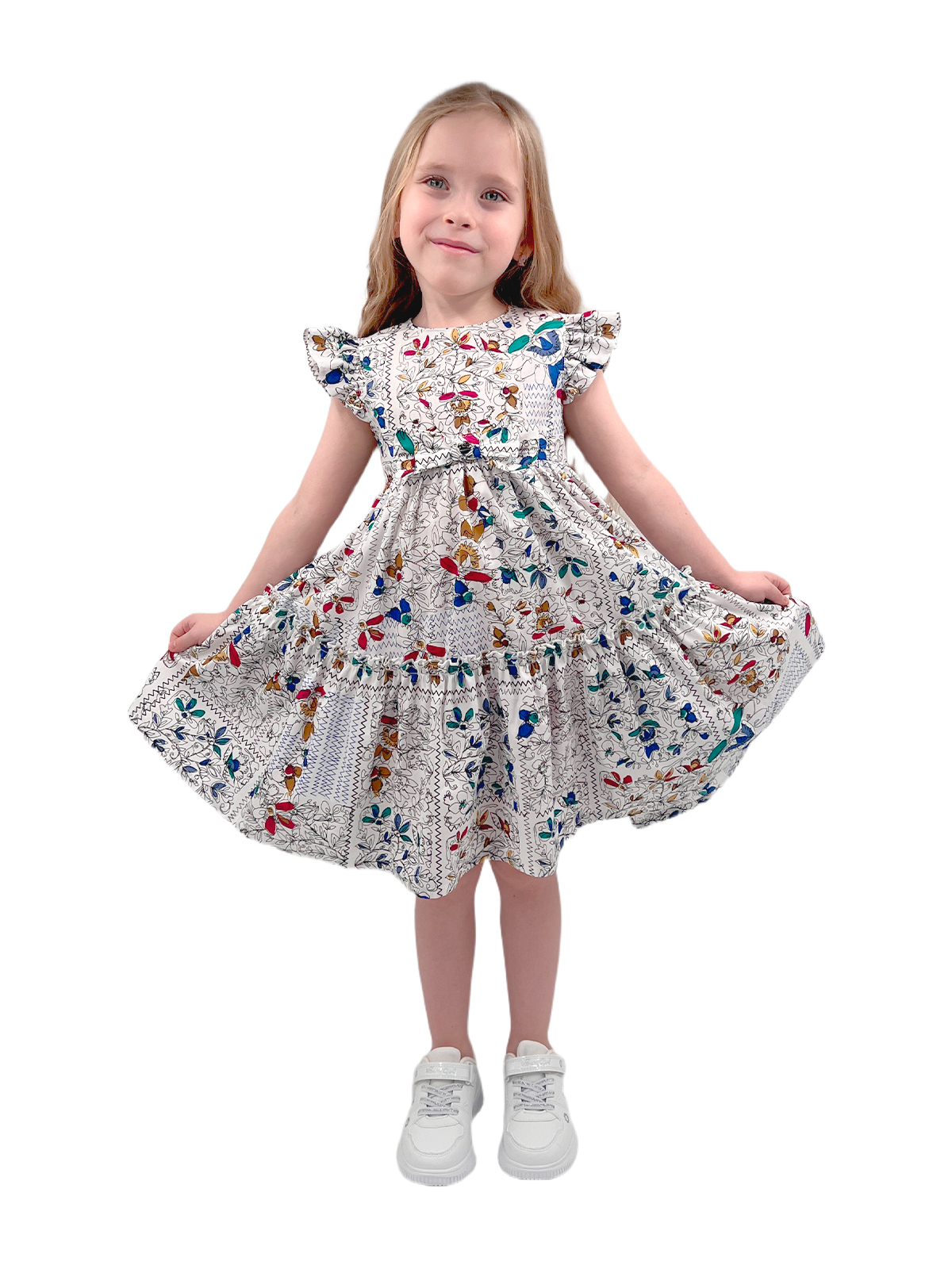 Платье для девочки О57235 | Детская одежда оптом от производителя купить в Москве и по России ★★★  Оптовый магазин детской одежды «Карамелли»