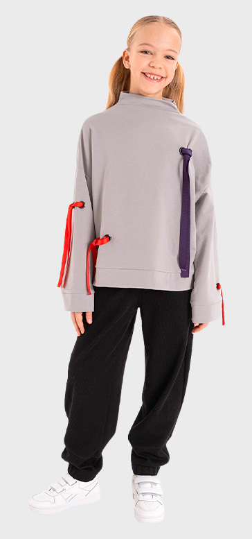 Брюки для девочки О66593 | Детская одежда оптом от производителя купить в Москве и по России ★★★  Оптовый магазин детской одежды «Карамелли»