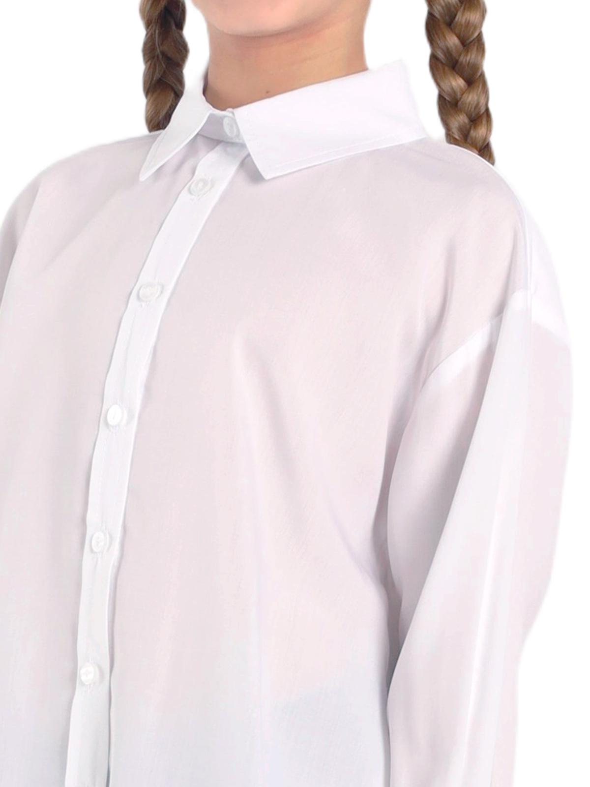 Школьная блузка для девочки О76457 | Детская одежда оптом от производителя купить в Москве и по России ★★★  Оптовый магазин детской одежды «Карамелли»