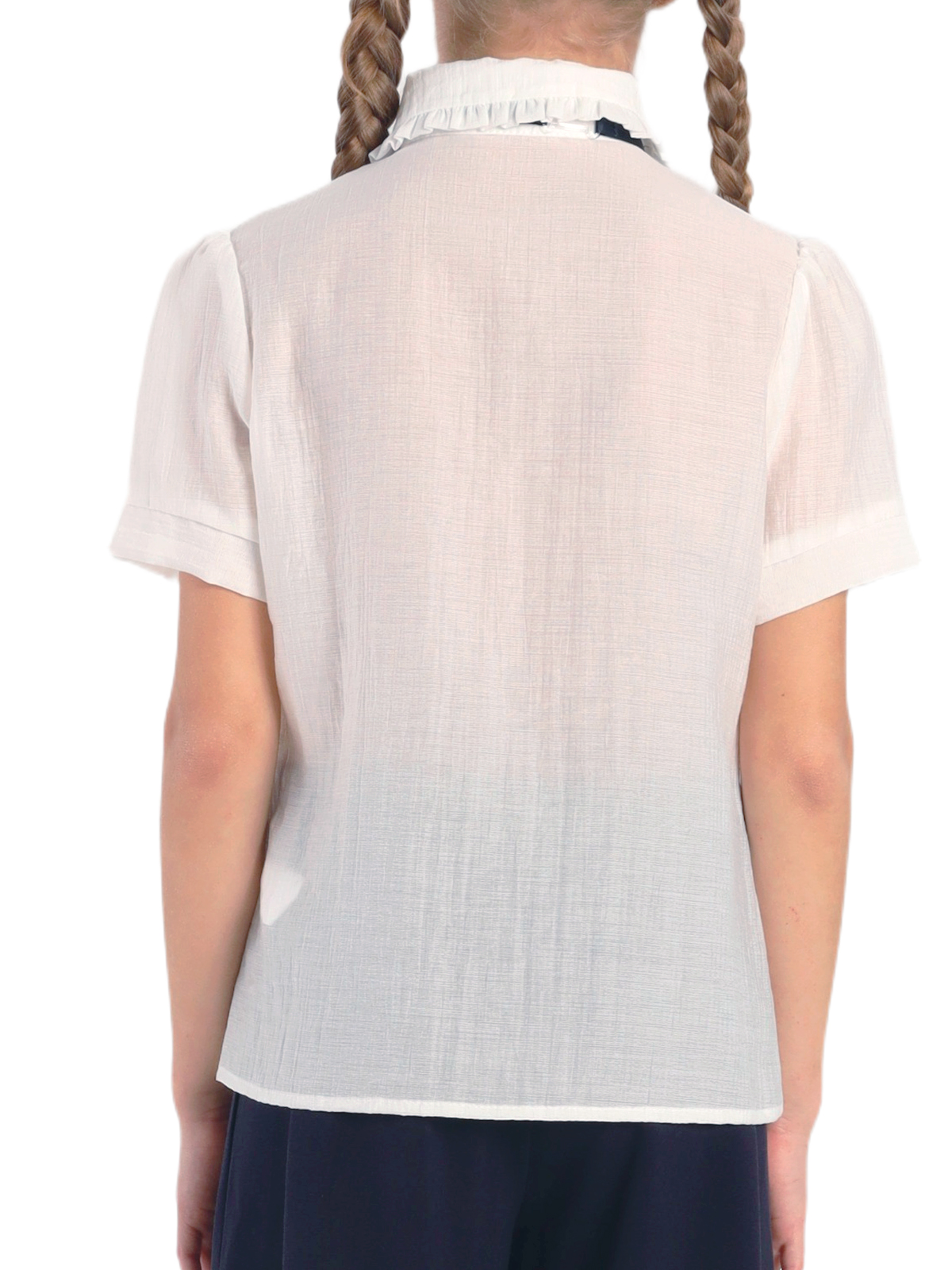 Школьная блузка для девочки О76992 | Детская одежда оптом от производителя купить в Москве и по России ★★★  Оптовый магазин детской одежды «Карамелли»