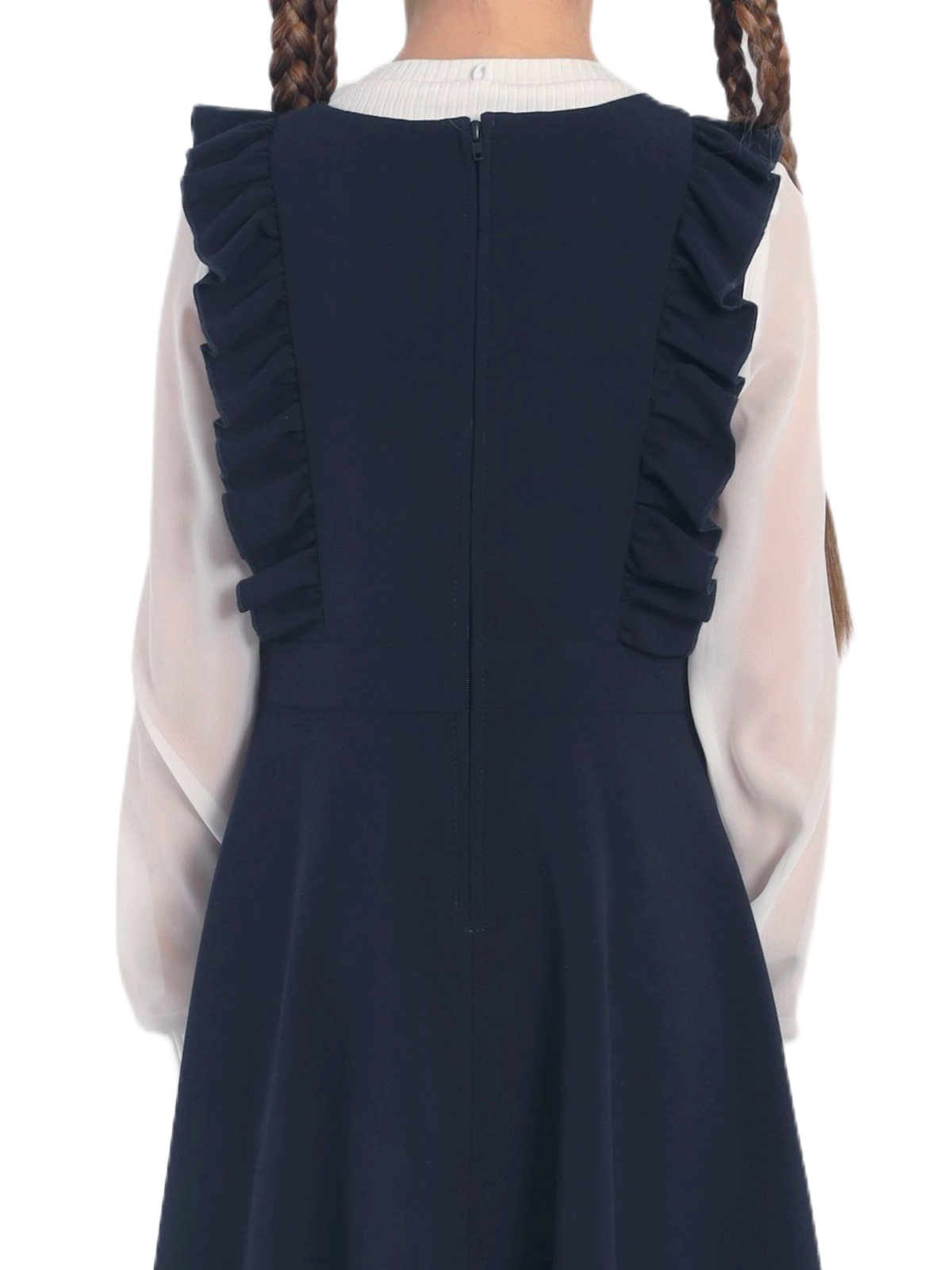 Школьный сарафан для девочки О77038 | Детская одежда оптом от производителя купить в Москве и по России ★★★  Оптовый магазин детской одежды «Карамелли»