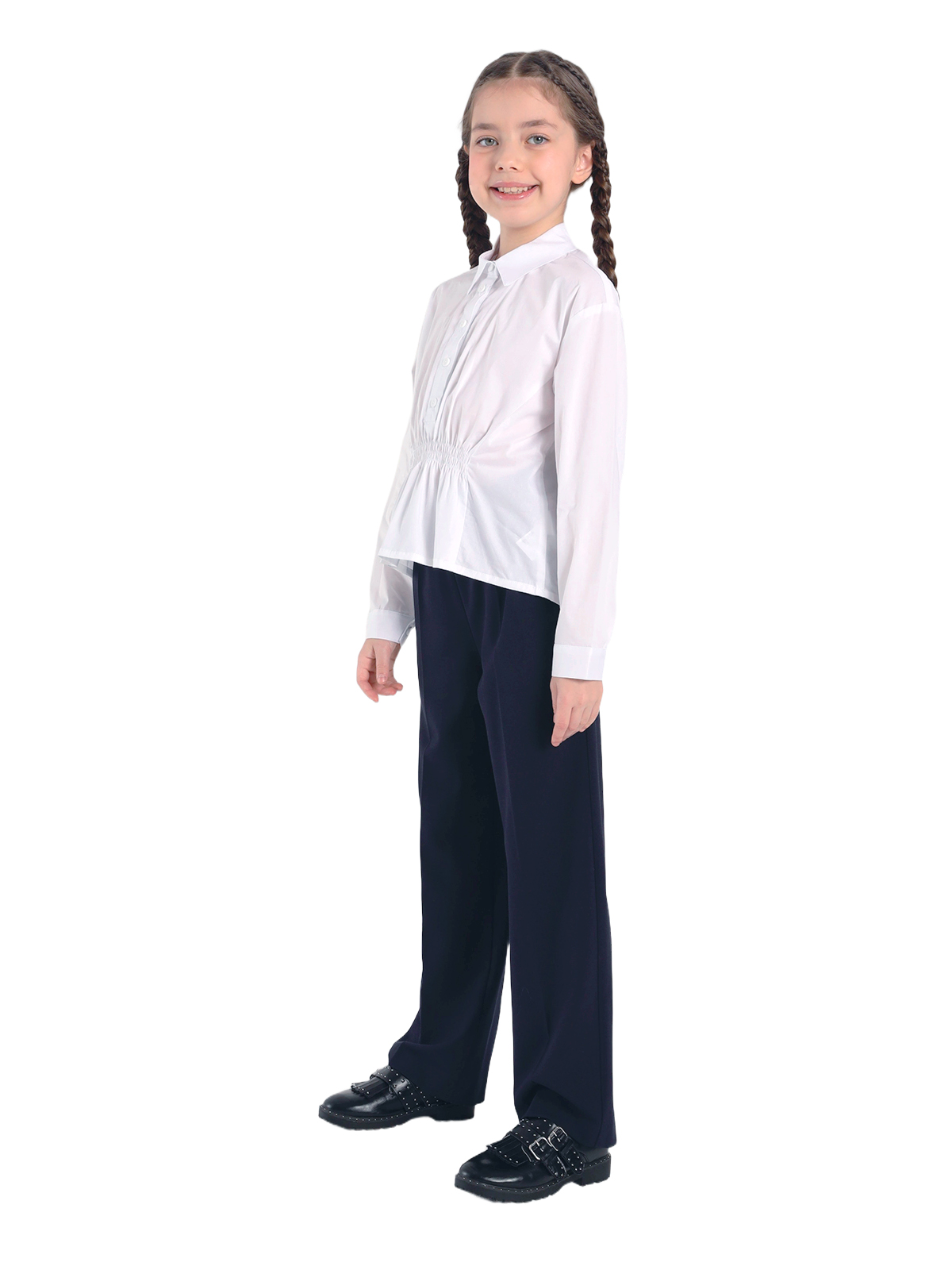 Школьная блузка для девочки О76983 | Детская одежда оптом от производителя купить в Москве и по России ★★★  Оптовый магазин детской одежды «Карамелли»