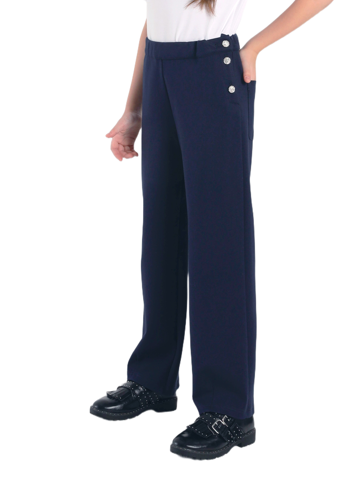 Школьные брюки для девочки О77046 | Детская одежда оптом от производителя купить в Москве и по России ★★★  Оптовый магазин детской одежды «Карамелли»