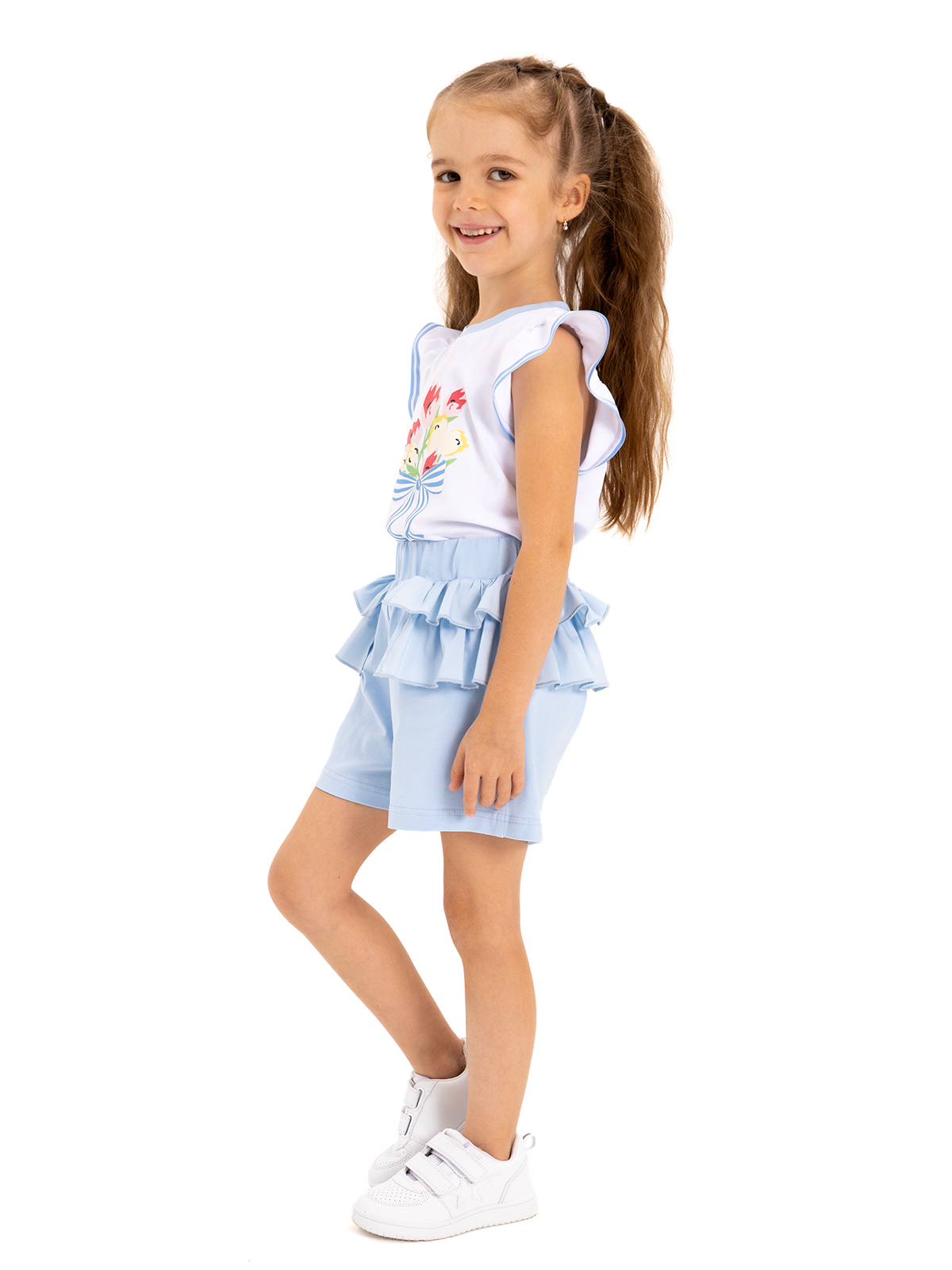 Джемпер для девочки О55961 | Детская одежда оптом от производителя купить в Москве и по России ★★★  Оптовый магазин детской одежды «Карамелли»