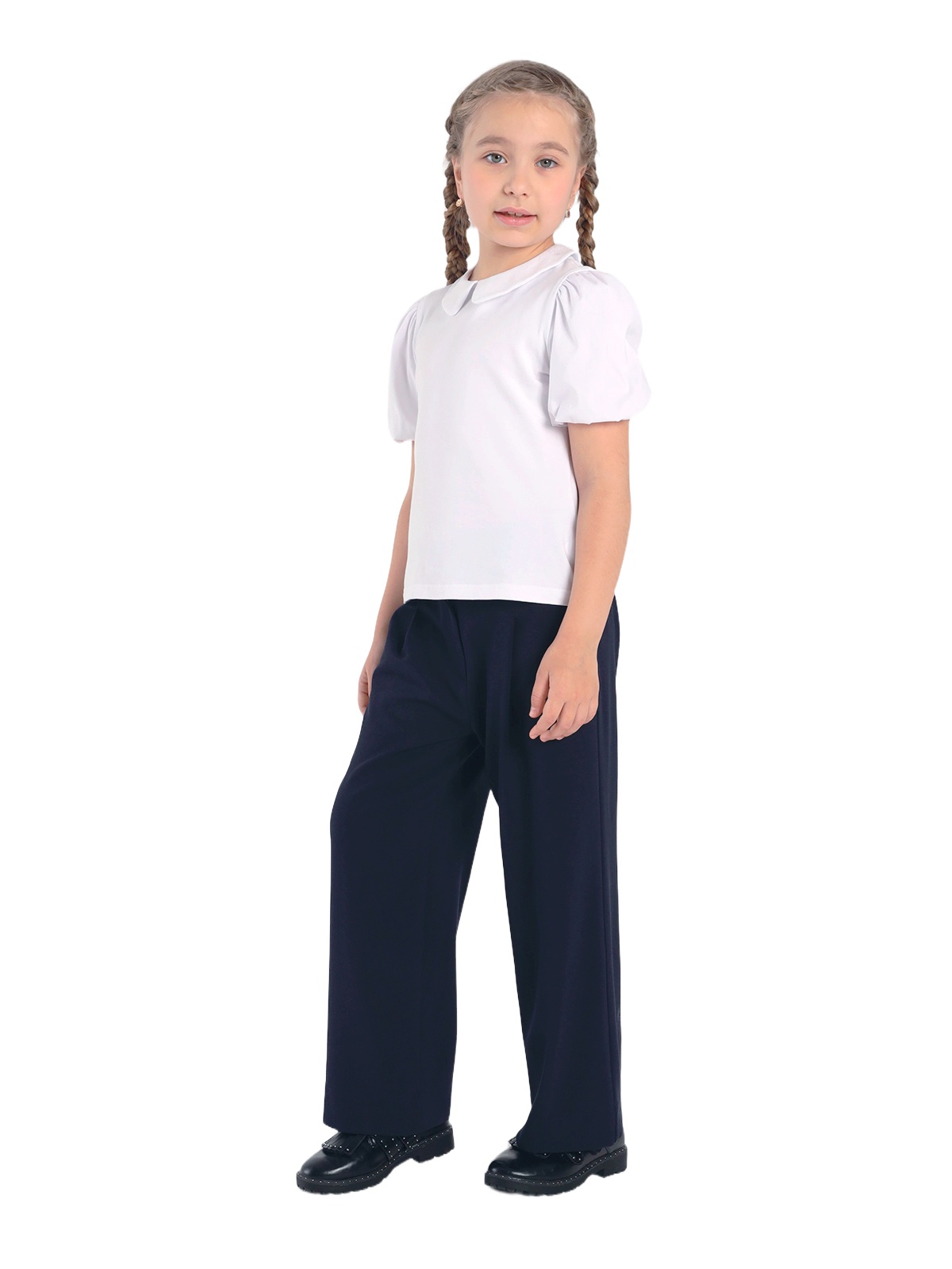 Школьная блузка для девочки О76994 | Детская одежда оптом от производителя купить в Москве и по России ★★★  Оптовый магазин детской одежды «Карамелли»