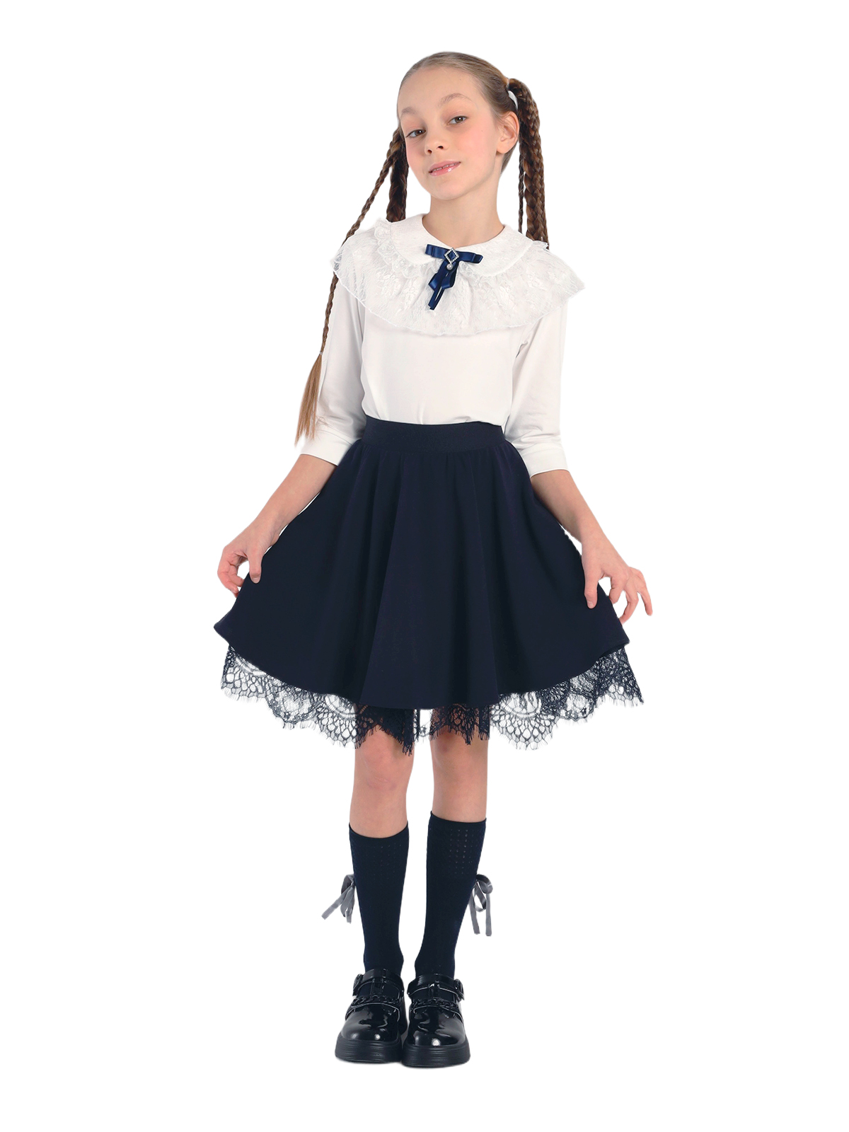 Школьная юбка для девочки О74886 | Детская одежда оптом от производителя купить в Москве и по России ★★★  Оптовый магазин детской одежды «Карамелли»