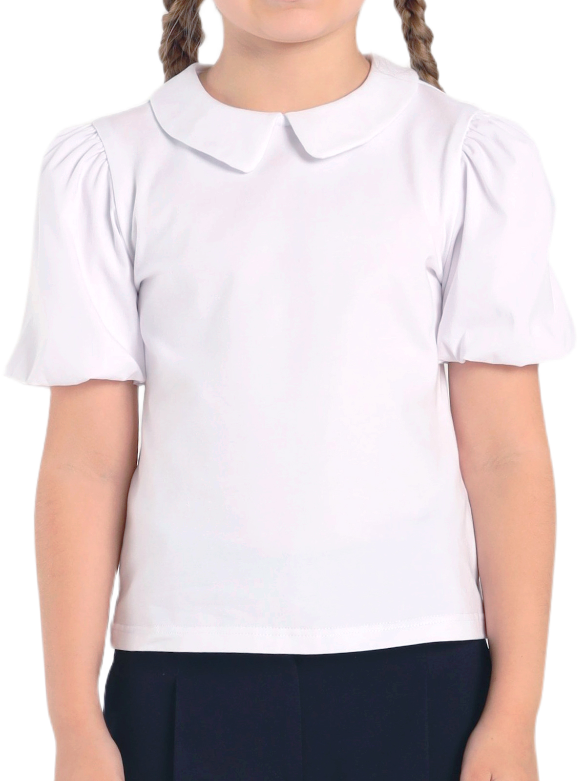 Школьная блузка для девочки О76994 | Детская одежда оптом от производителя купить в Москве и по России ★★★  Оптовый магазин детской одежды «Карамелли»