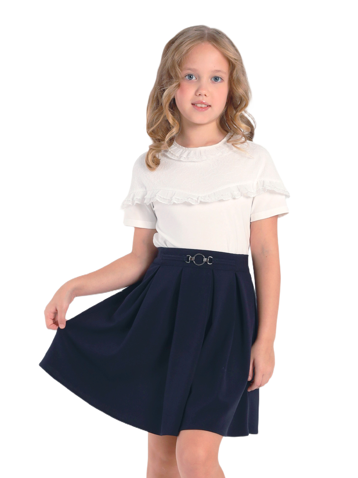 Школьная юбка для девочки О77037 | Детская одежда оптом от производителя купить в Москве и по России ★★★  Оптовый магазин детской одежды «Карамелли»