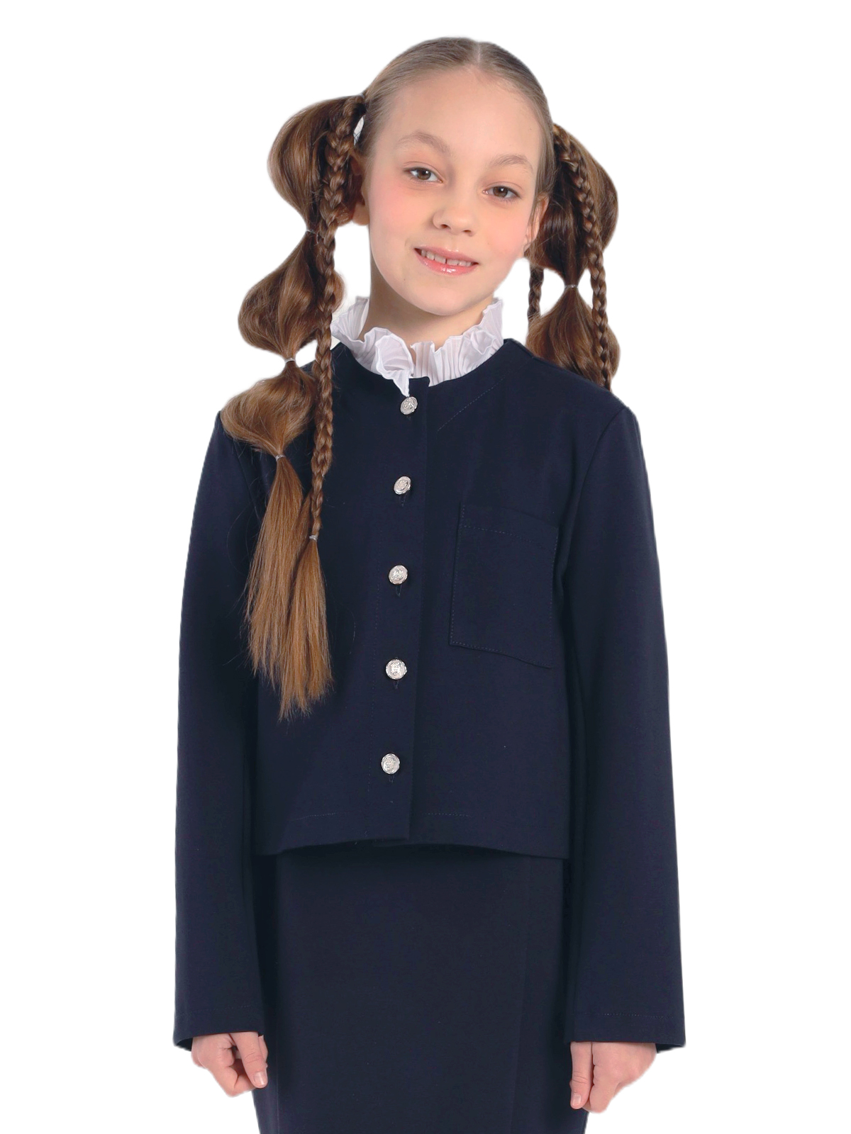 Школьный жакет для девочки О77027 | Детская одежда оптом от производителя купить в Москве и по России ★★★  Оптовый магазин детской одежды «Карамелли»