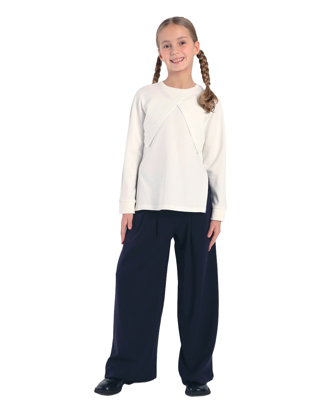 Школьный джемпер для девочки О77001 | Детская одежда оптом от производителя купить в Москве и по России ★★★  Оптовый магазин детской одежды «Карамелли»