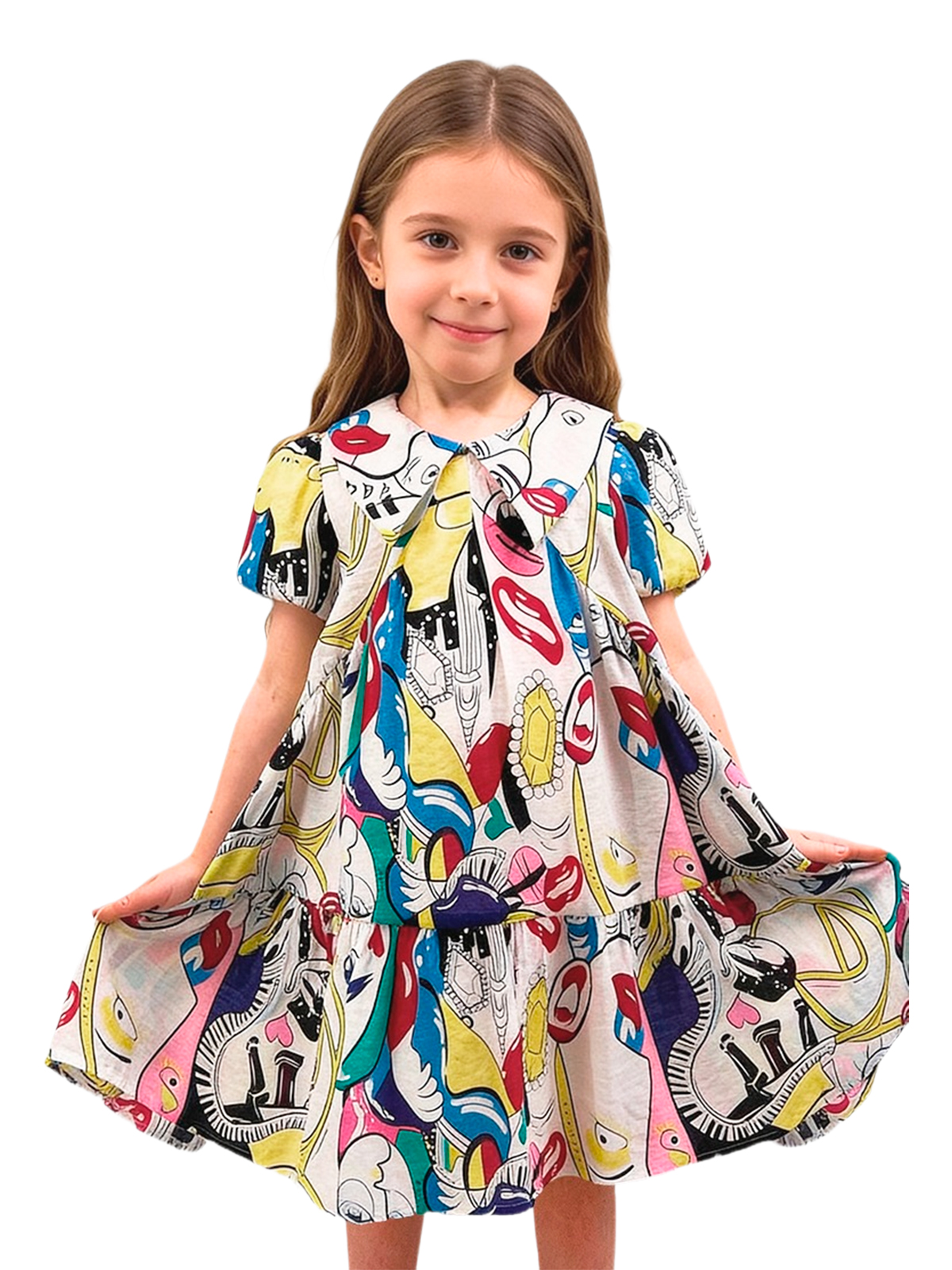 Платье для девочки О57230 | Детская одежда оптом от производителя купить в Москве и по России ★★★  Оптовый магазин детской одежды «Карамелли»