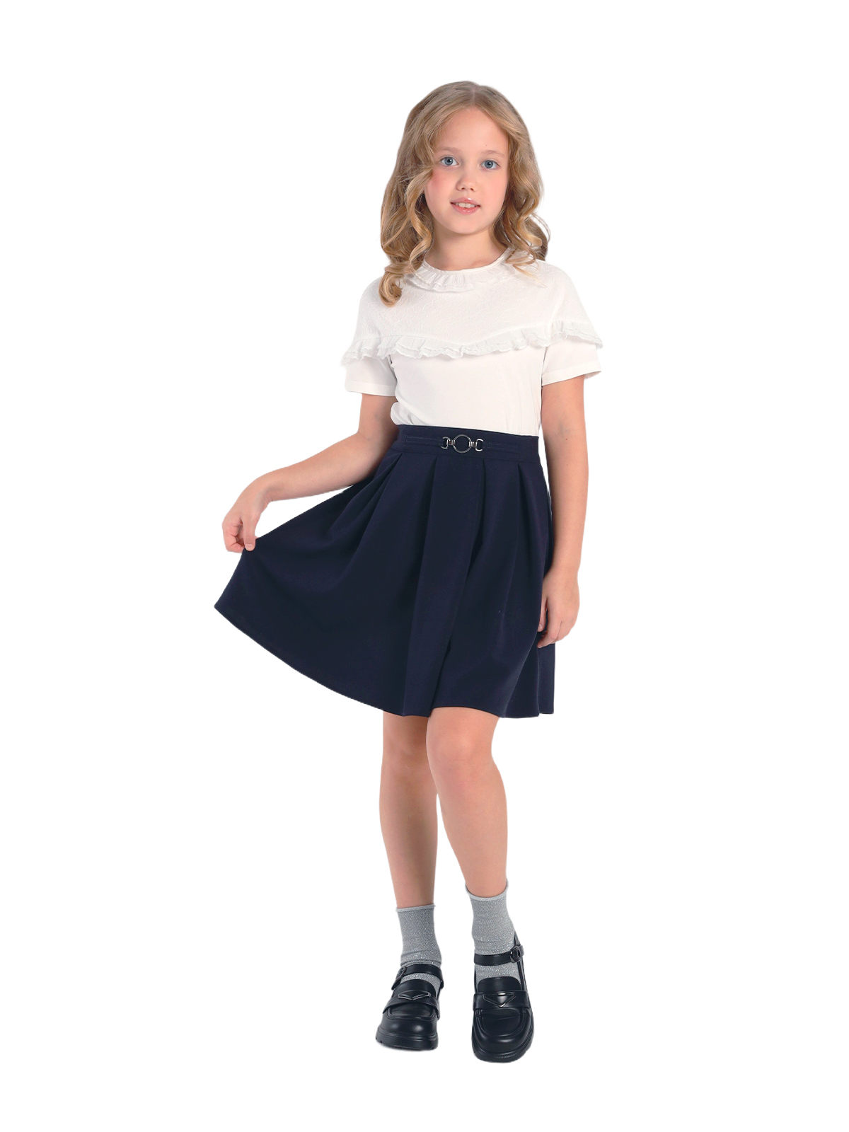 Школьная юбка для девочки О77037 | Детская одежда оптом от производителя купить в Москве и по России ★★★  Оптовый магазин детской одежды «Карамелли»