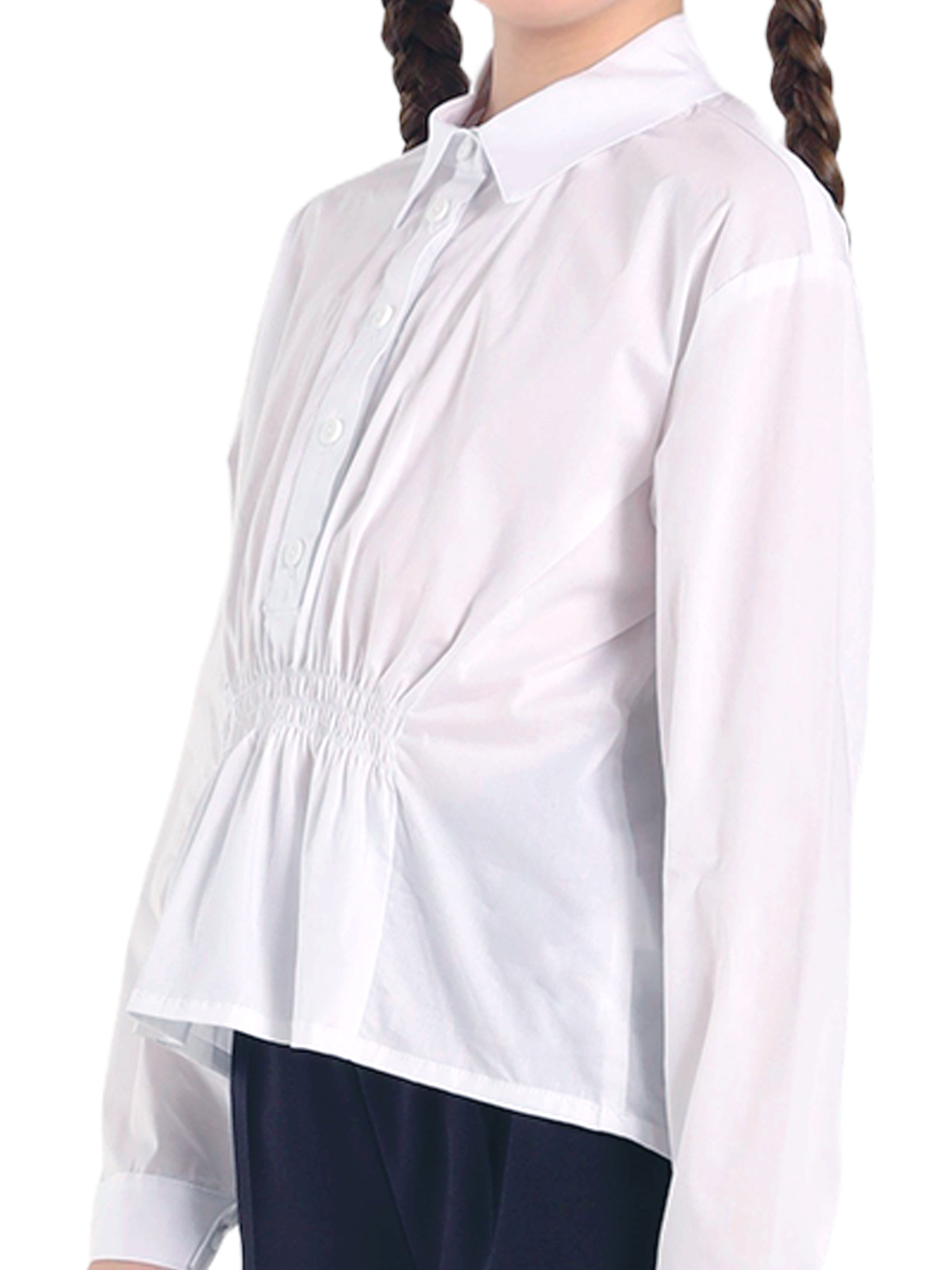 Школьная блузка для девочки О76983 | Детская одежда оптом от производителя купить в Москве и по России ★★★  Оптовый магазин детской одежды «Карамелли»