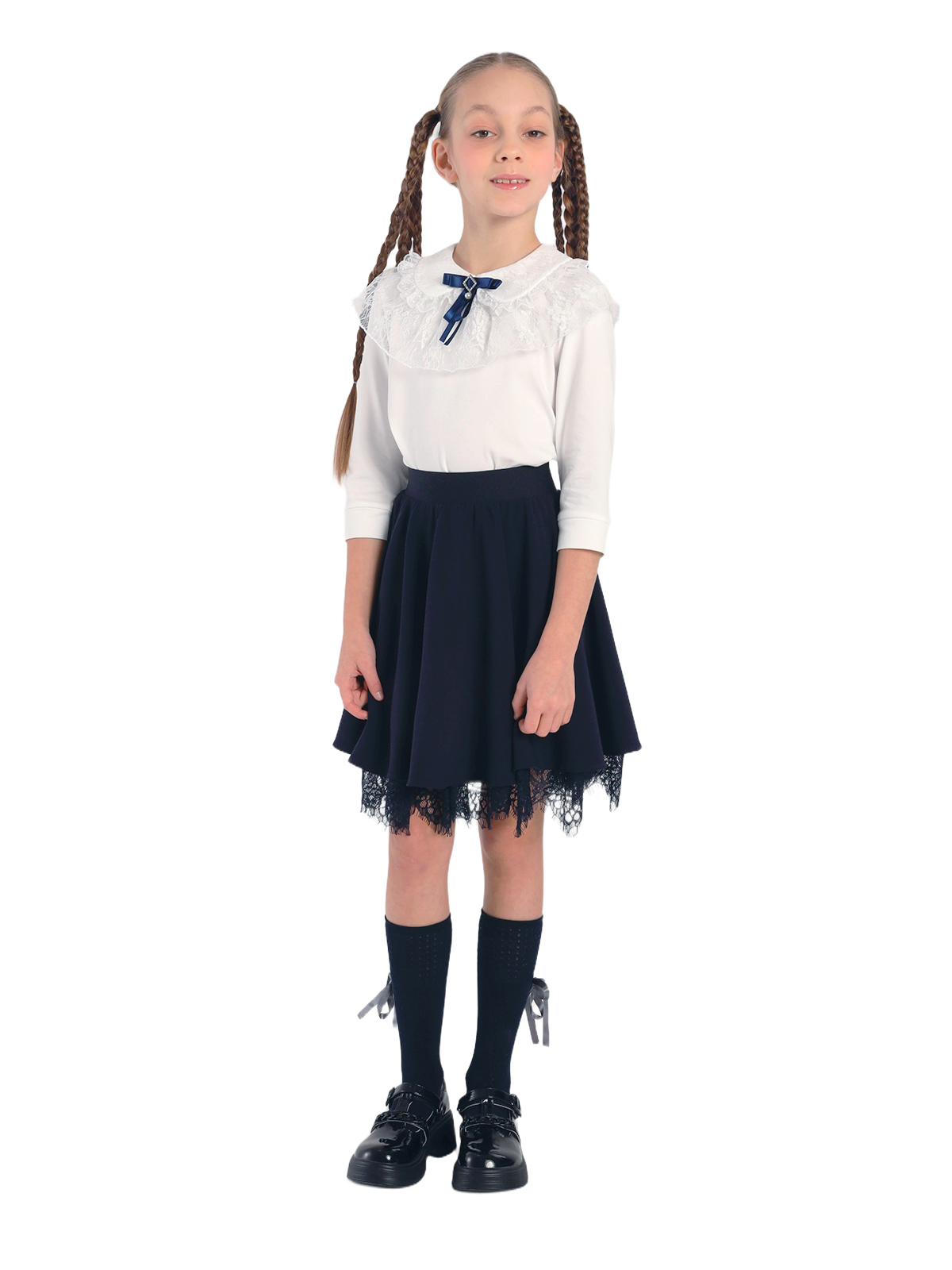 Школьная юбка для девочки О74886 | Детская одежда оптом от производителя купить в Москве и по России ★★★  Оптовый магазин детской одежды «Карамелли»