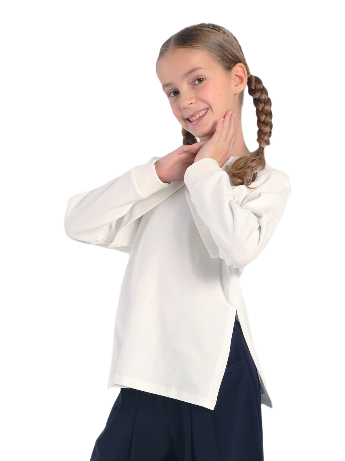 Школьный джемпер для девочки О77001 | Детская одежда оптом от производителя купить в Москве и по России ★★★  Оптовый магазин детской одежды «Карамелли»