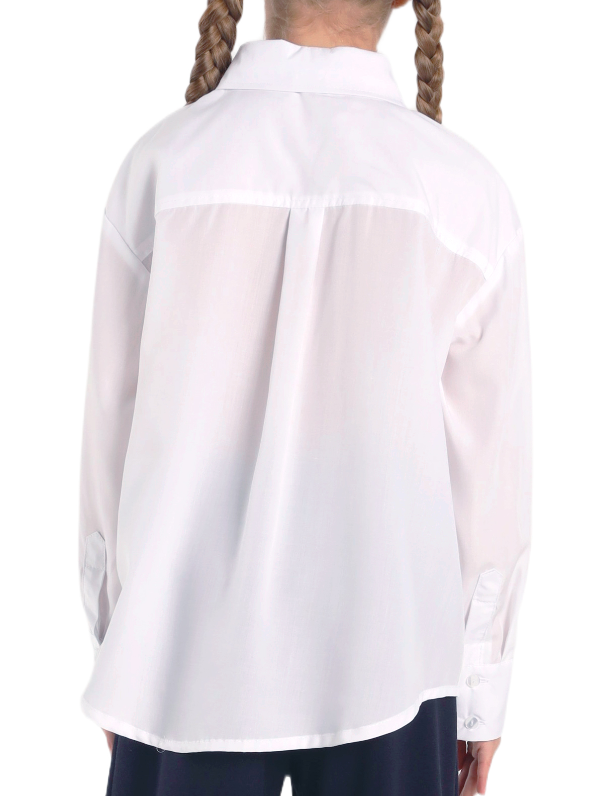 Школьная блузка для девочки О76457 | Детская одежда оптом от производителя купить в Москве и по России ★★★  Оптовый магазин детской одежды «Карамелли»