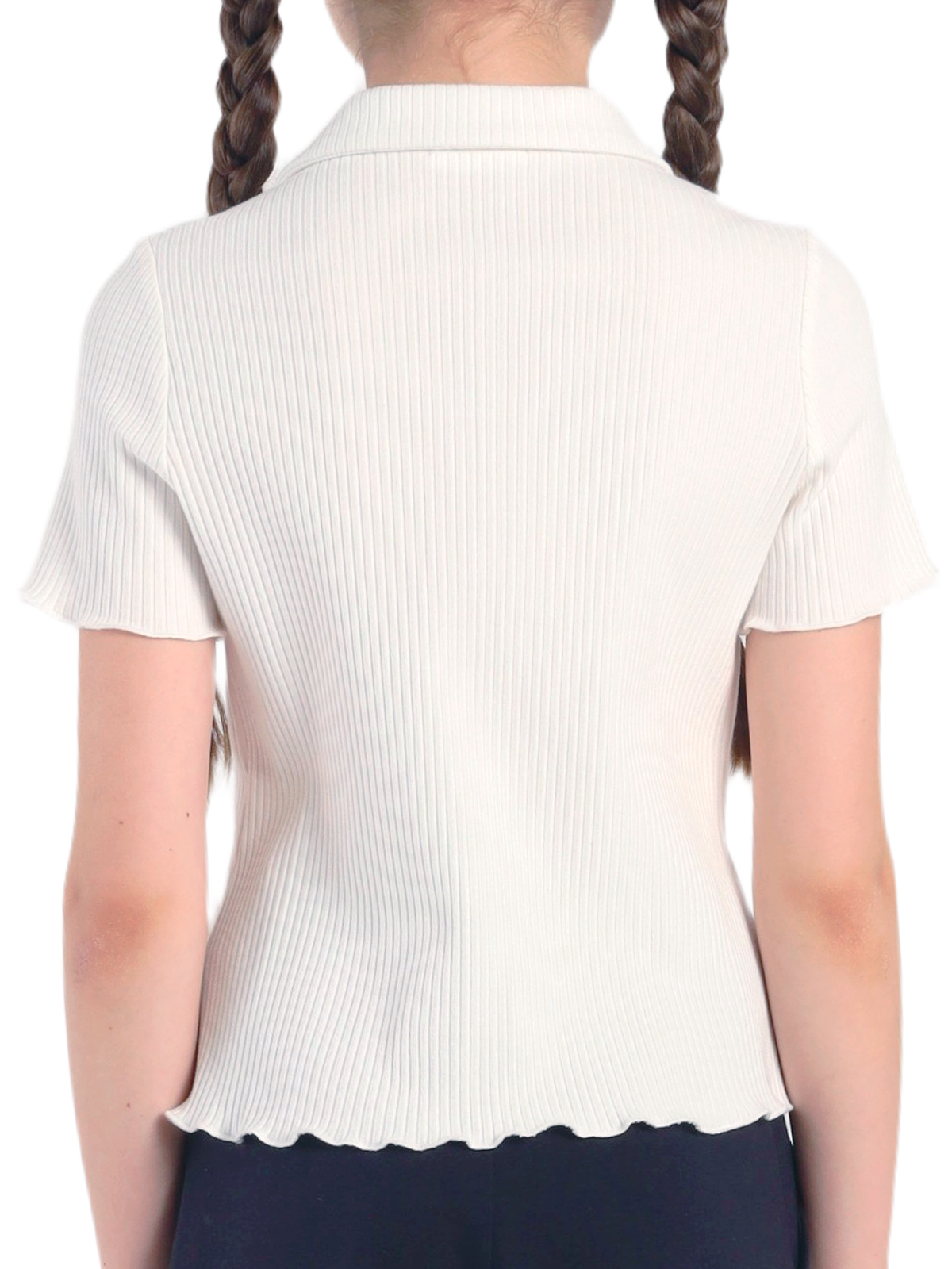 Школьная блузка для девочки О76979 | Детская одежда оптом от производителя купить в Москве и по России ★★★  Оптовый магазин детской одежды «Карамелли»